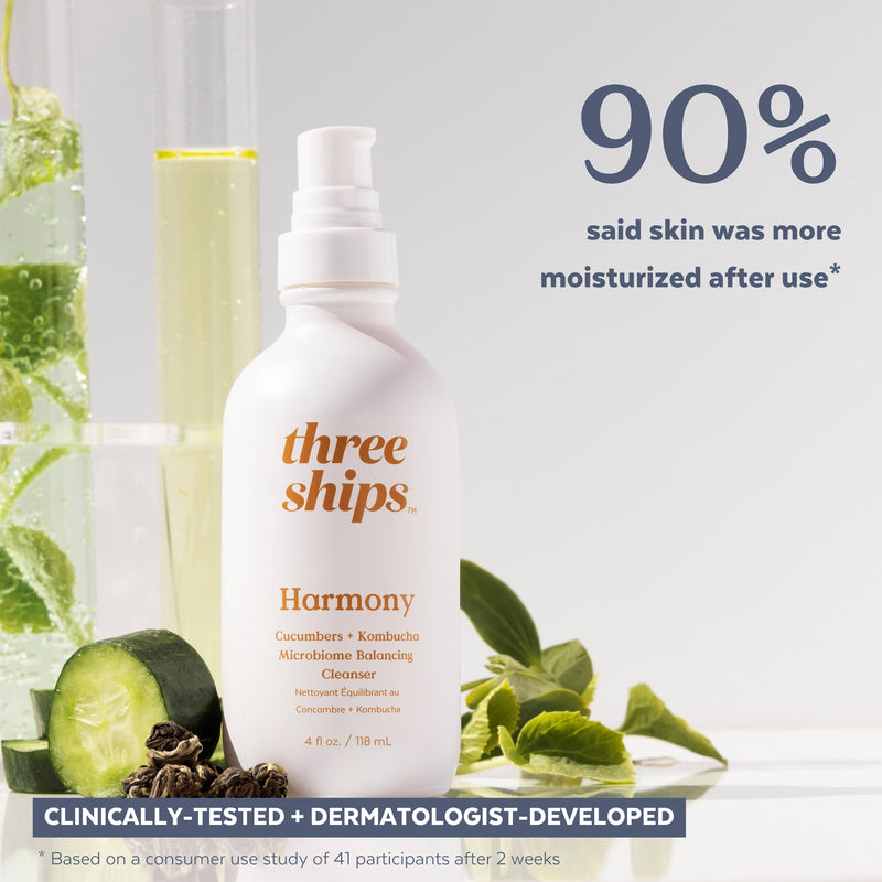 Three Ships Harmony Cucumber + Kombucha Microbiome Cleanser (118mL)