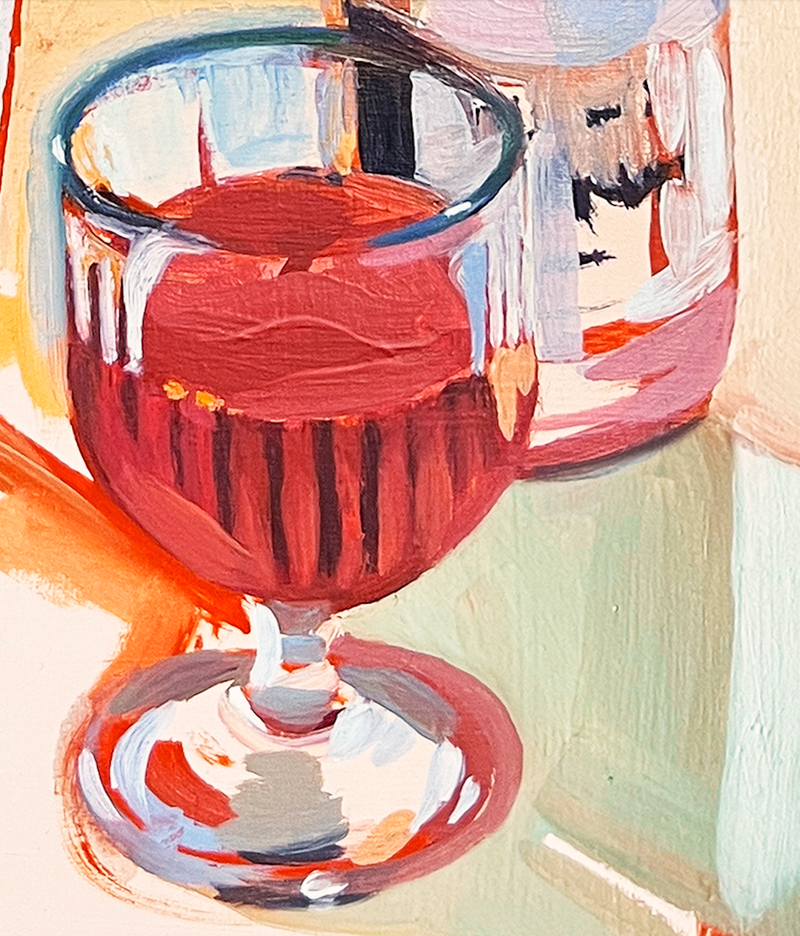 "Olivia's House" Wine and Flowers in NYC Signed Print - 8x10