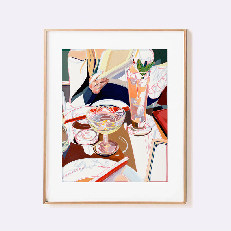 "Martini with a Twist" Cocktails in New York Giclee Print - 8x10