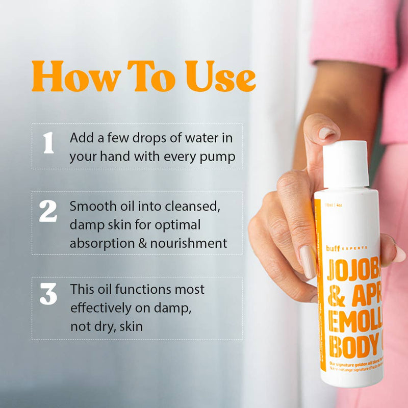 Buff Experts Jojoba & Apricot Emollient Body Oil