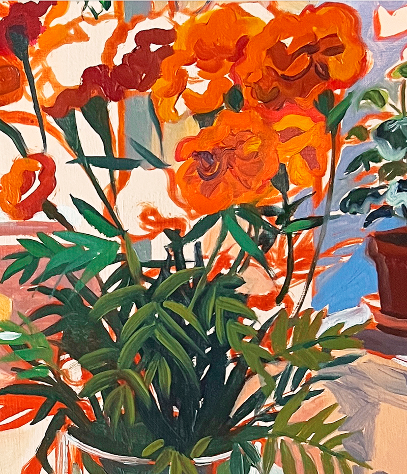 "Olivia's House" Wine and Flowers in NYC Signed Print - 8x10