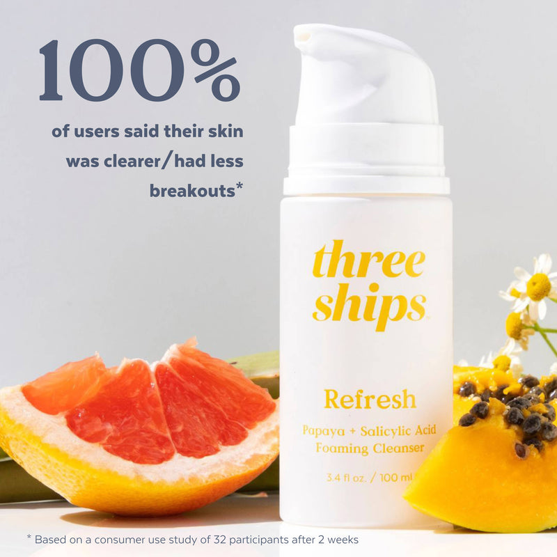 Three Ships Refresh Papaya + Salicylic Acid Cleanser (100mL)