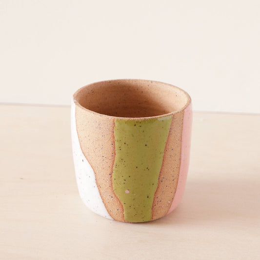 Striped Ceramic Planter- 3.5"