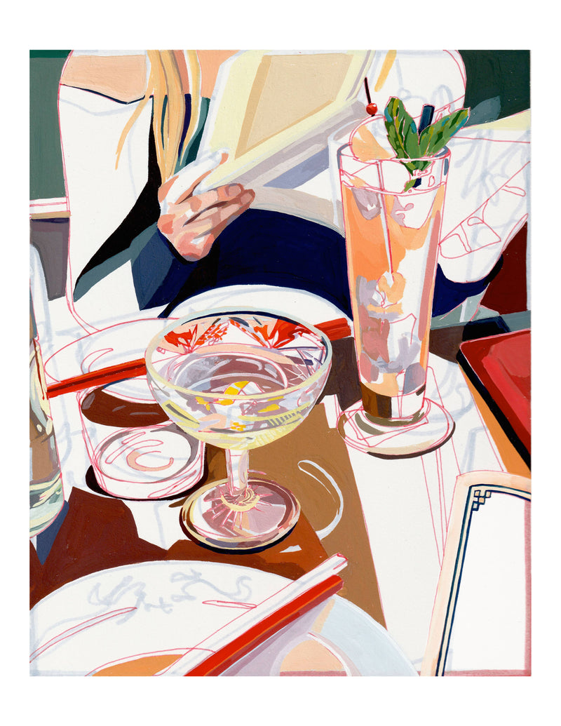 "Martini with a Twist" Cocktails in New York Giclee Print - 8x10