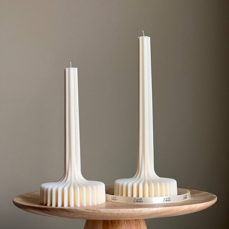 Elegant Stripe Vase Candle