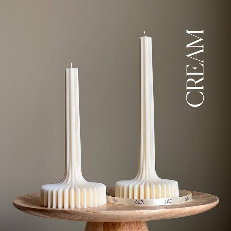 Elegant Stripe Vase Candle